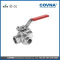 stainless steel female thread 3 way ball valve